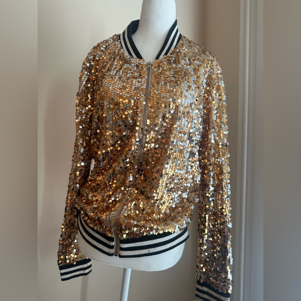 Sequin jacket - gold/silver